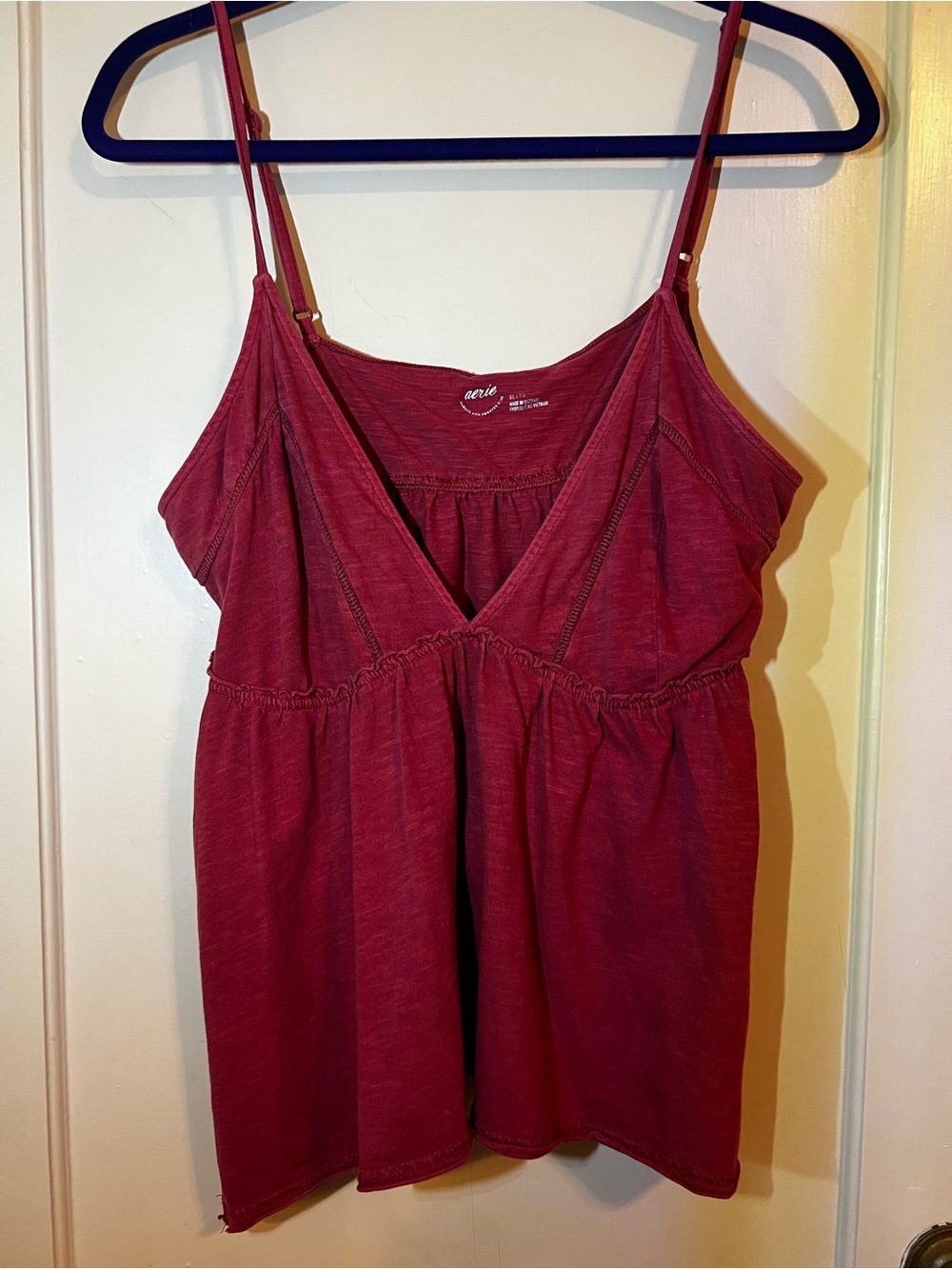 AERIE CRed Spaghetti Strap Tank Top